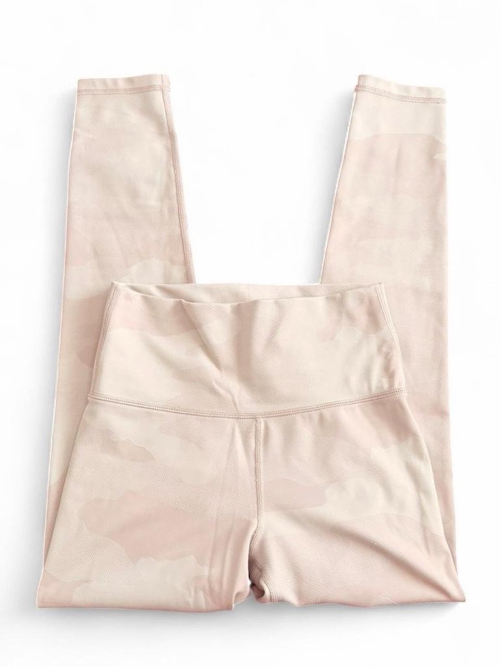 High-Waist Light Cream Camo Leggings